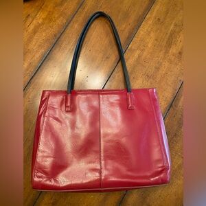 HOBO Red Leather Mini Satchel/Shoulder Bag/Tote